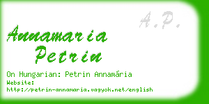 annamaria petrin business card